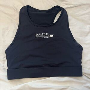 Fabletics Black Sports Bra Moisture-Wicking Comfort
